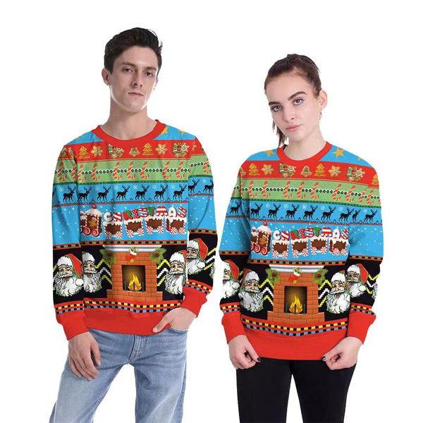 men's sweaters couples ugly christmas 3d santa reindeer stove sock print xmas jumper women man funny holiday sweatshirts, White;black
men's sweaters couples ugly christmas 3d santa reindeer stove sock print xmas jumper women man funny holiday sweatshirts, White;black
