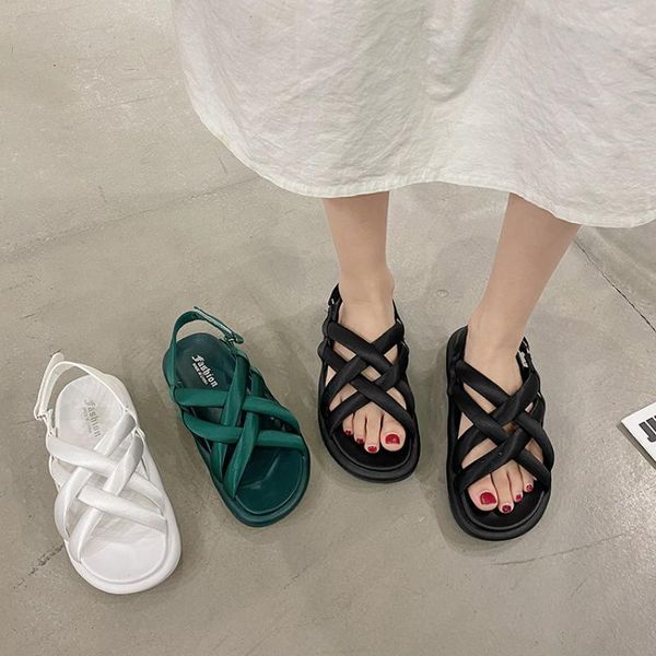sandals gladiator women summer shoes 2021 female woman flats platform sandal fashion breathable, Black
sandals gladiator women summer shoes 2021 female woman flats platform sandal fashion breathable, Black
