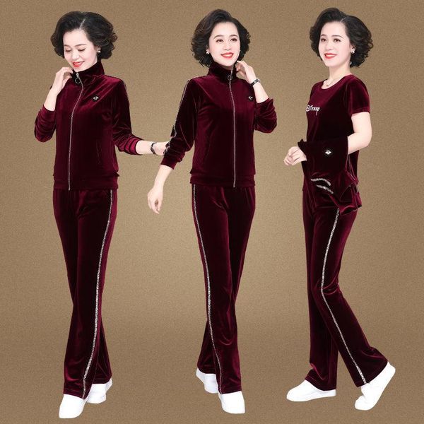 women's two piece pants velvet tracksuit women's 3 set autumn winter clothes jacket + short sleeve t-shirt suit velour women sets x, White
women's two piece pants velvet tracksuit women's 3 set autumn winter clothes jacket + short sleeve t-shirt suit velour women sets x, White