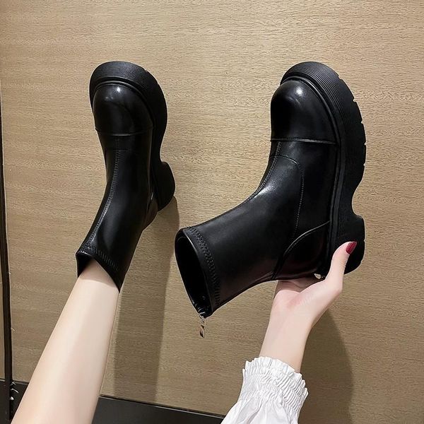 boots autumn platform women ankle fashion solid color comfortable back zipper winter keep warm non-slip all-match, Black
boots autumn platform women ankle fashion solid color comfortable back zipper winter keep warm non-slip all-match, Black