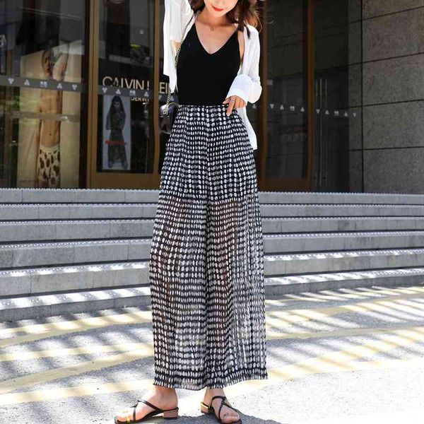 summer loose pleated wide-legged pants women's black white dots high-waisted chiffon see-through skirt 612g 210420
summer loose pleated wide-legged pants women's black white dots high-waisted chiffon see-through skirt 612g 210420