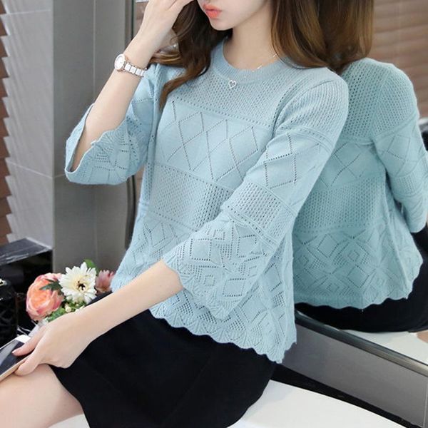 women's sweaters spring autumn clothing basic hollow out thin o-neck loose knitted sweater long flare sleeve sweet pullover ig traf, White;black
women's sweaters spring autumn clothing basic hollow out thin o-neck loose knitted sweater long flare sleeve sweet pullover ig traf, White;black