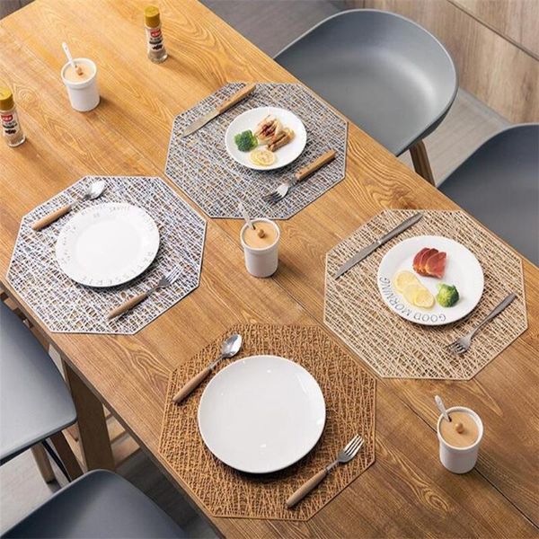 mats & pads 1pc pvc placemats cutout hangable mat octagonal hollow non slip dining table home decoration gold placemat
mats & pads 1pc pvc placemats cutout hangable mat octagonal hollow non slip dining table home decoration gold placemat