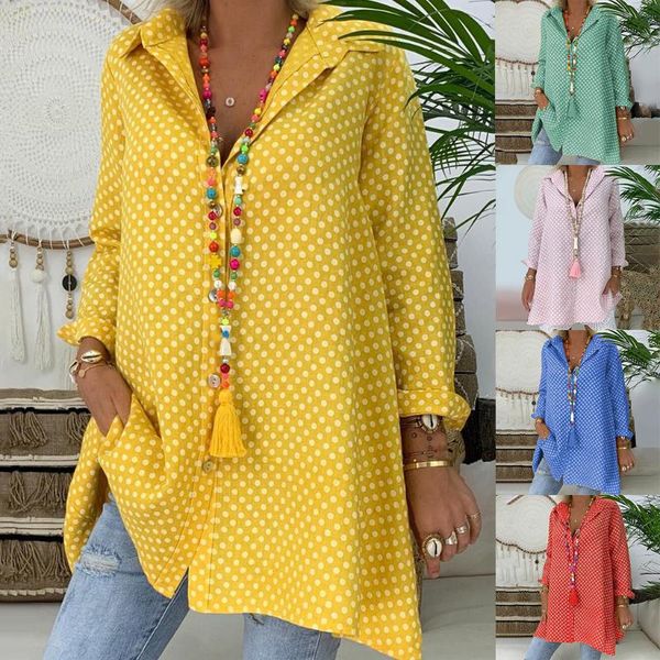 women's blouses & shirts fashion polka dots printed blouse shirt loose collar tee casual autumn ladies female women long sleeve blusas, White
women's blouses & shirts fashion polka dots printed blouse shirt loose collar tee casual autumn ladies female women long sleeve blusas, White