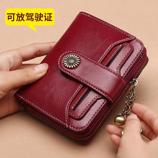 wallets 2021 leather ladies wallet female short section student multifunctional mini coin purse driving license, Red;black
wallets 2021 leather ladies wallet female short section student multifunctional mini coin purse driving license, Red;black