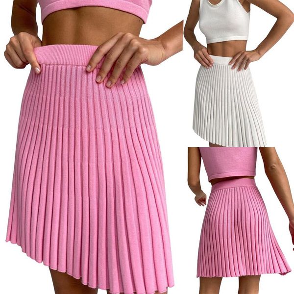 skirts 2021 women summer miniskirt solid color high-waist knitted pleated skirt with elastic band for girls, white/pink, Black
skirts 2021 women summer miniskirt solid color high-waist knitted pleated skirt with elastic band for girls, white/pink, Black