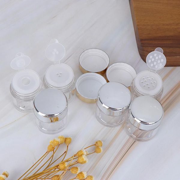 storage bottles & jars 1pc 5ml plastic clear reusable empty loose powder box makeup cosmetic container jar travel pot with gold/silver cap
storage bottles & jars 1pc 5ml plastic clear reusable empty loose powder box makeup cosmetic container jar travel pot with gold/silver cap