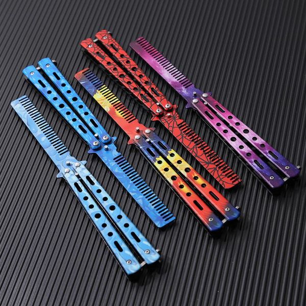 hair brushes 1pc beard & moustache foldable butterfly knife comb stainless steel practice training hairdressing drop, Silver
hair brushes 1pc beard & moustache foldable butterfly knife comb stainless steel practice training hairdressing drop, Silver