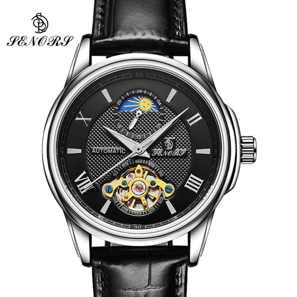 brand men's watches moon phases automatic watch men dive 30m fashion casual leather wristwatches relogio masculino, Slivery;brown
brand men's watches moon phases automatic watch men dive 30m fashion casual leather wristwatches relogio masculino, Slivery;brown