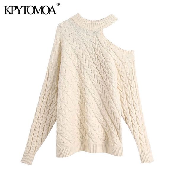 women fashion hollow out cable-knit sweater vintage o neck long sleeve female pullovers chic 210420, White;black
women fashion hollow out cable-knit sweater vintage o neck long sleeve female pullovers chic 210420, White;black