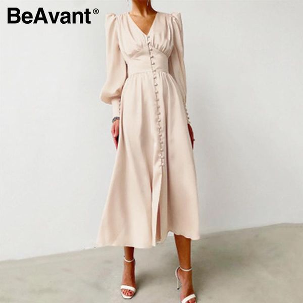 beavant elegant spring satin bishop sleeve a-line dress women v-neck high waist button solid vintage long dresses chic casual, Black;gray
beavant elegant spring satin bishop sleeve a-line dress women v-neck high waist button solid vintage long dresses chic casual, Black;gray