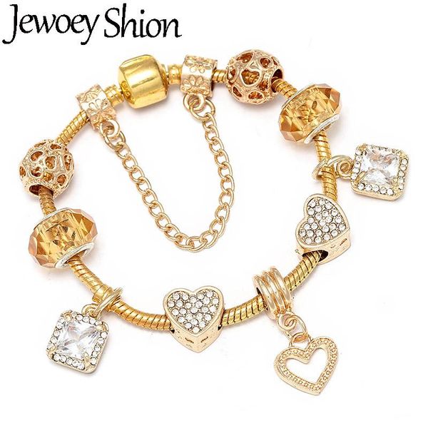 jewoey shion charm bracelet with crystal heart beads diy gold color bracelets for women jewelry gift pulseira, Golden;silver
jewoey shion charm bracelet with crystal heart beads diy gold color bracelets for women jewelry gift pulseira, Golden;silver