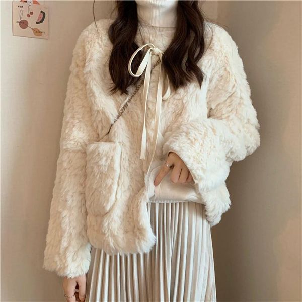 women's jackets sannian women jacket autumn and winter 2021 plush thickened all-match fur lamb coat female clothes, Black;brown
women's jackets sannian women jacket autumn and winter 2021 plush thickened all-match fur lamb coat female clothes, Black;brown