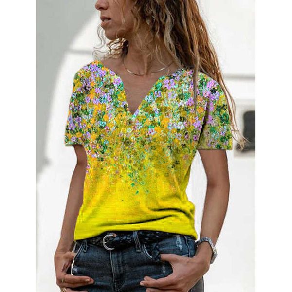 summer button casual print t-shirt v-neck female loose plant printed girl vintage tees oversized s-5xl women's, White
summer button casual print t-shirt v-neck female loose plant printed girl vintage tees oversized s-5xl women's, White
