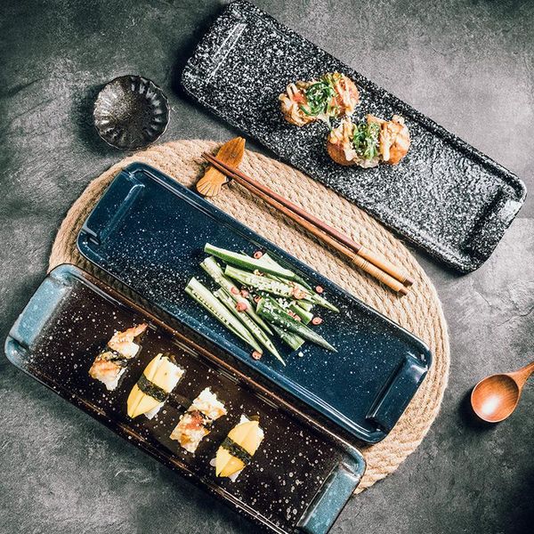 dishes & plates 13 inches japanese-style rectangular sushi plate restaurant flat blue glazed high-end ceramic
dishes & plates 13 inches japanese-style rectangular sushi plate restaurant flat blue glazed high-end ceramic