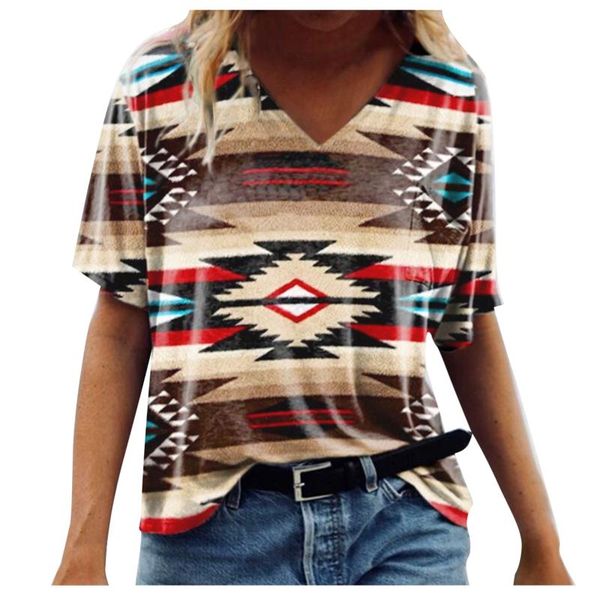 women's t-shirt vintage pattern print tshirts bluzki damskie letnie womens loose casual summer short sleeve v neck unique, White
women's t-shirt vintage pattern print tshirts bluzki damskie letnie womens loose casual summer short sleeve v neck unique, White
