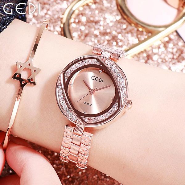 wristwatches gedi women personality quartz wrist watches rhinestone stainless steel luxury rose gold ladies bracelet watch waterproof, Slivery;brown
wristwatches gedi women personality quartz wrist watches rhinestone stainless steel luxury rose gold ladies bracelet watch waterproof, Slivery;brown
