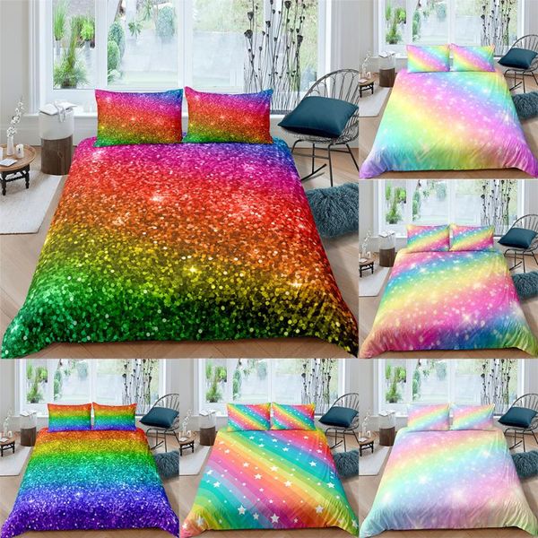 rainbow bedding set for kids girls teens printing colorful comforter cover luxury lightweight bedclothes decor with pillowcases sets
rainbow bedding set for kids girls teens printing colorful comforter cover luxury lightweight bedclothes decor with pillowcases sets