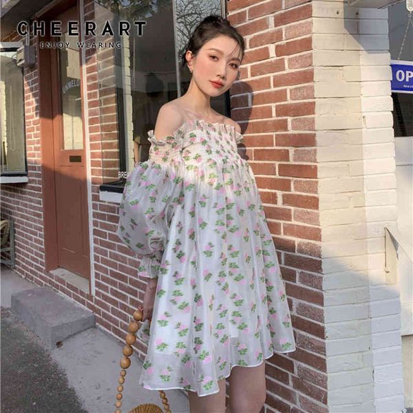 off the shoulder floral print summer dress voile pink puff lantern sleeve cute korean fashion clothing 210427, Black;gray
off the shoulder floral print summer dress voile pink puff lantern sleeve cute korean fashion clothing 210427, Black;gray