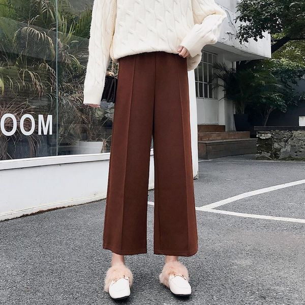 woollen wide leg pants women autumn/winter high waist loose straight tube capris with drooping feeling of thin casual women's &, Black;white
woollen wide leg pants women autumn/winter high waist loose straight tube capris with drooping feeling of thin casual women's &, Black;white