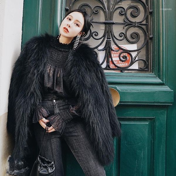 women's fur & faux 2021 women autumn winter raccoon dog coat female solid long sleeve mid-long plush jacket lady slim elegant outwear e, Black
women's fur & faux 2021 women autumn winter raccoon dog coat female solid long sleeve mid-long plush jacket lady slim elegant outwear e, Black