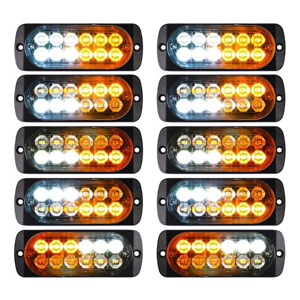 car headlights strobe warning light amber led side flashing beacon emergency hazard marker grille lamp bar tow truck trailer pickup 12-24v