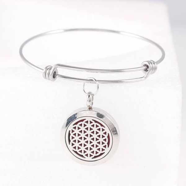 bangle stainless steel flower essential oil diffuser locket bracelet expandable 25mm perfume 10pcs pads, Black
bangle stainless steel flower essential oil diffuser locket bracelet expandable 25mm perfume 10pcs pads, Black