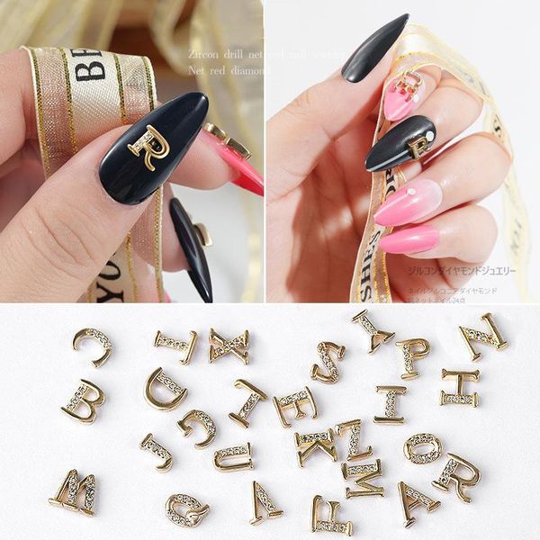 1pc luxury alloy zircon nail art jewelry 3d charm alphabet letter rhinestones decoration crystal accessories manicure tools1, Silver;gold
1pc luxury alloy zircon nail art jewelry 3d charm alphabet letter rhinestones decoration crystal accessories manicure tools1, Silver;gold