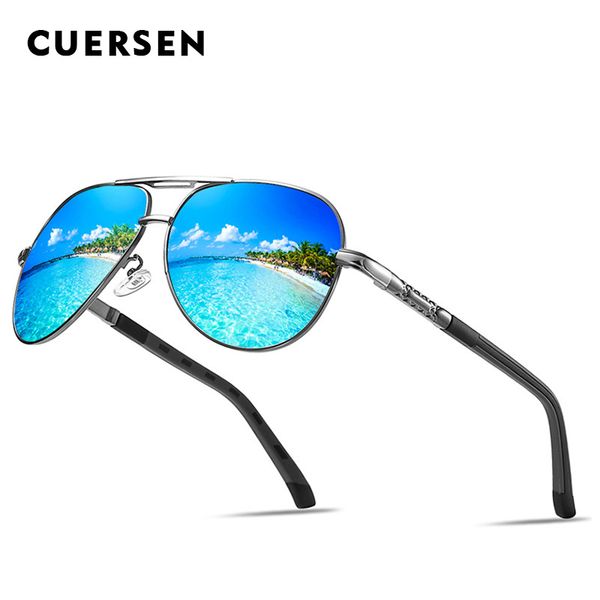 designer men's pilot sunglasses classic retro design metal frame blue driving polarized sun glasses anti-glare lens oculos sol, White;black
designer men's pilot sunglasses classic retro design metal frame blue driving polarized sun glasses anti-glare lens oculos sol, White;black