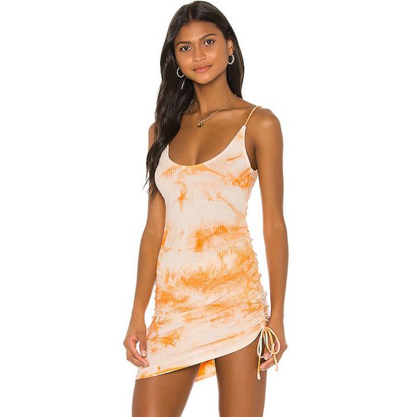 factory5gt8 style dress ins suspender women's street tie dyed open back skirt summer, White;black
factory5gt8 style dress ins suspender women's street tie dyed open back skirt summer, White;black
