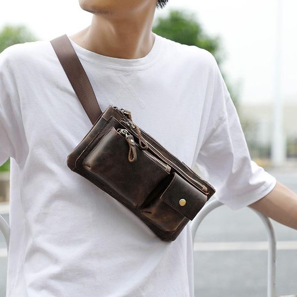 men's chest waist packs male fashion cool mobile phone camera outdoor 9-inch bag genuine leather bags
men's chest waist packs male fashion cool mobile phone camera outdoor 9-inch bag genuine leather bags