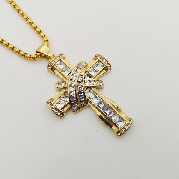 pendant necklaces luxury big bling square rhinestones cross necklace gold/silver color stainless steel rapper dancer performance neckalce
pendant necklaces luxury big bling square rhinestones cross necklace gold/silver color stainless steel rapper dancer performance neckalce