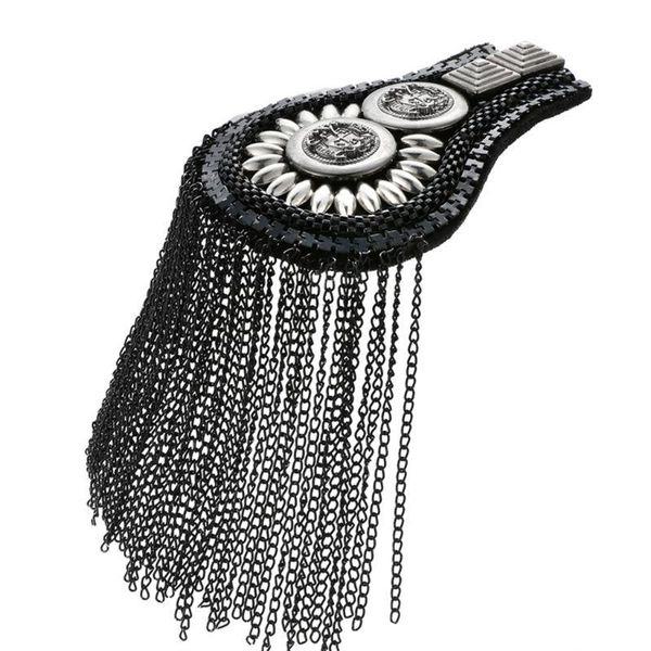 pins, brooches 2021 shoulder board metal tassel fashion vintage chain exquisite catwalk jewelry decoration handmade crafts gifts ornaments, Gray
pins, brooches 2021 shoulder board metal tassel fashion vintage chain exquisite catwalk jewelry decoration handmade crafts gifts ornaments, Gray