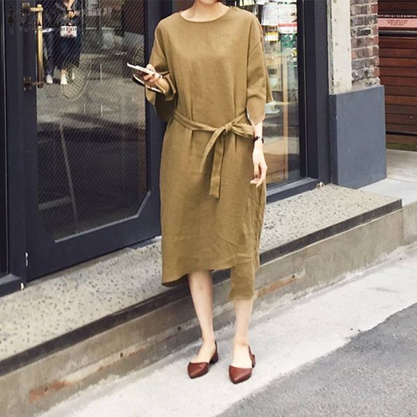 casual dresses zanzea women irregular hem dress o neck short sleeve lace up solid sundress elegant office cotton mid calf female vestido b2g, Black;gray
casual dresses zanzea women irregular hem dress o neck short sleeve lace up solid sundress elegant office cotton mid calf female vestido b2g, Black;gray