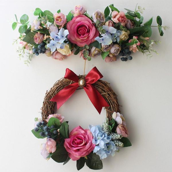 decorative flowers & wreaths artificial garland for wedding decoration home party decor silk rose door window wall hanging
decorative flowers & wreaths artificial garland for wedding decoration home party decor silk rose door window wall hanging