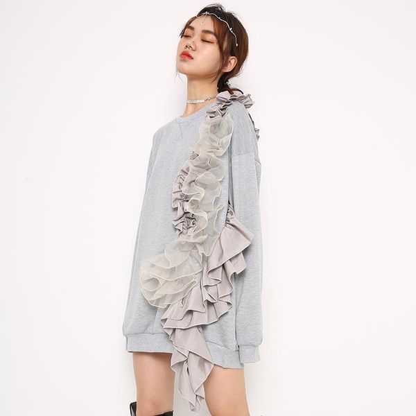 ruffles temperament loose long sweatshirt round neck sleeve women big size fashion spring autumn 2021 1dd010702 women's hoodies & sweat, Black
ruffles temperament loose long sweatshirt round neck sleeve women big size fashion spring autumn 2021 1dd010702 women's hoodies & sweat, Black