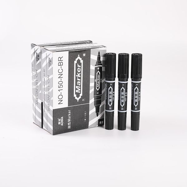 double 150 head oil black marking pen large capacity color logistics mark quick drying
double 150 head oil black marking pen large capacity color logistics mark quick drying