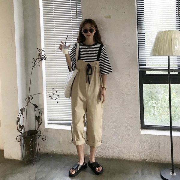 women's pants & capris jumpsuits women korean loose casual trouser womens solid color students daily female jumpsuit summer all, Black;white
women's pants & capris jumpsuits women korean loose casual trouser womens solid color students daily female jumpsuit summer all, Black;white