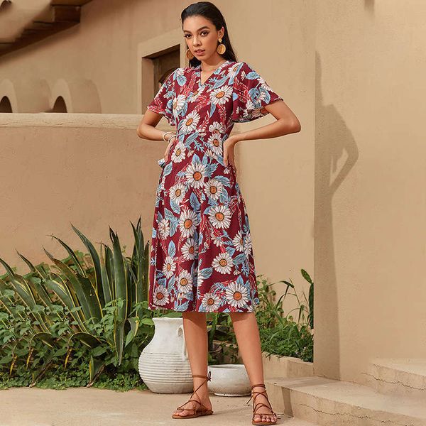 leisure casual dresses summer fashion print waist floral show thin holiday style fairy dress, Black;gray
leisure casual dresses summer fashion print waist floral show thin holiday style fairy dress, Black;gray