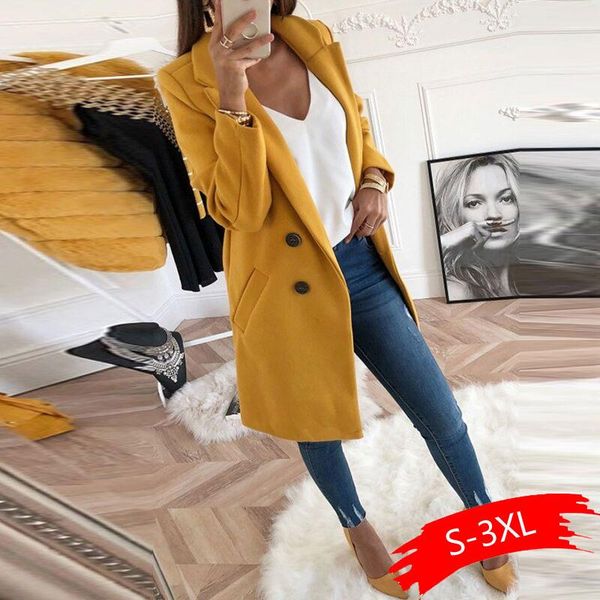 women's wool & blends plus size xxxl woollen overcoats women solid long sleeve casual oversize outwear jackets 2021 autumn winter coat, Black
women's wool & blends plus size xxxl woollen overcoats women solid long sleeve casual oversize outwear jackets 2021 autumn winter coat, Black