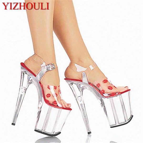 the 2021 slipper wedding shoes 20 cm high heels and sandals paris fashion, Black