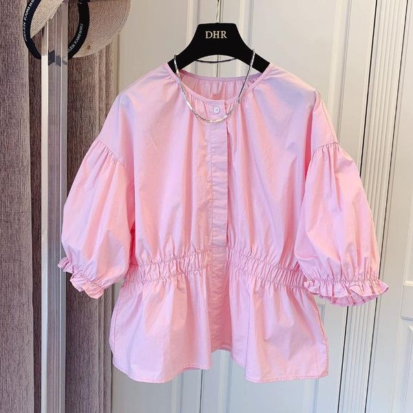 women's t-shirt half sleeve design sense niche loose casual crimp puff doll shirt for women 2021, White
women's t-shirt half sleeve design sense niche loose casual crimp puff doll shirt for women 2021, White