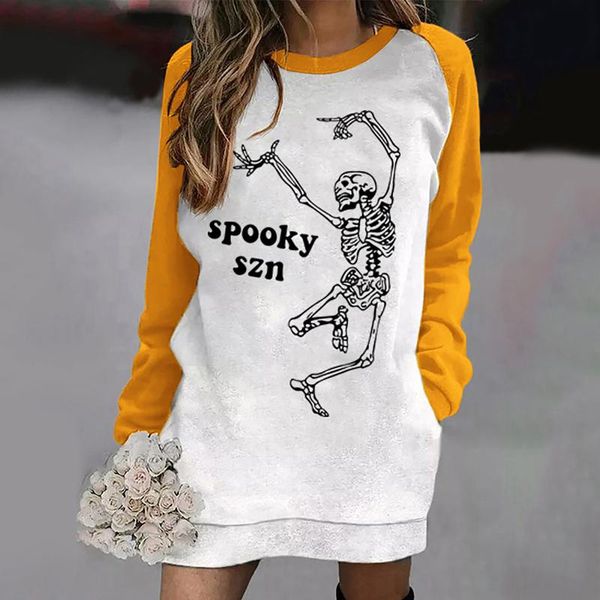casual dresses sweatshirt dress for women's halloween long sleeve pumpkin skeleton sweatshirts vrouwen kleding women, Black;gray
casual dresses sweatshirt dress for women's halloween long sleeve pumpkin skeleton sweatshirts vrouwen kleding women, Black;gray