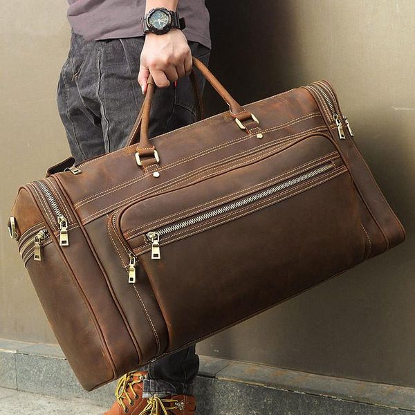 duffel bags men's crazy horse genuine leather travel bag big large capacity durable cowhide weekend man luggage
duffel bags men's crazy horse genuine leather travel bag big large capacity durable cowhide weekend man luggage