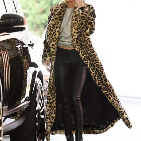 women's wool & blends fashion ultra-long to ankles leopard coat winter warm coral fleece jacket temperament thick windproof overcoat 21, Black
women's wool & blends fashion ultra-long to ankles leopard coat winter warm coral fleece jacket temperament thick windproof overcoat 21, Black