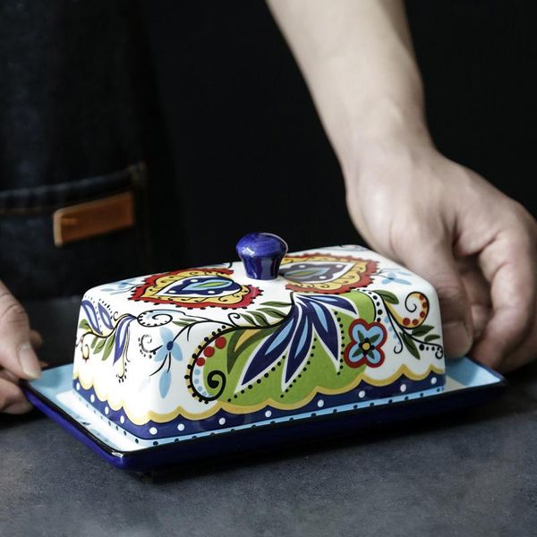 dishes & plates vintage ceramic butter dish rectangular hand painted plate with cover decorative serving holder home decor
dishes & plates vintage ceramic butter dish rectangular hand painted plate with cover decorative serving holder home decor