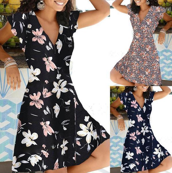 dresses women summer v-neck flower print short-sleeved dress new female casual zipper pullover loose dresses daily plus size 210423, Black;gray
dresses women summer v-neck flower print short-sleeved dress new female casual zipper pullover loose dresses daily plus size 210423, Black;gray