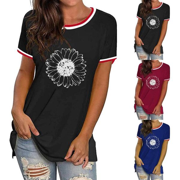 women's t-shirt white flower print t-shirts neckline cuffs red trim oversized casual o-neck short sleeve camiseta mujer
women's t-shirt white flower print t-shirts neckline cuffs red trim oversized casual o-neck short sleeve camiseta mujer