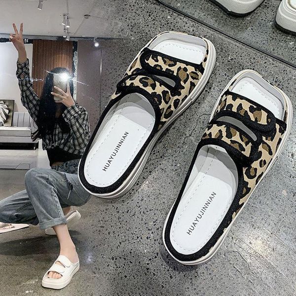 slippers women's summer leopard zebra canvas beach party leisure holiday style sandals, Black
slippers women's summer leopard zebra canvas beach party leisure holiday style sandals, Black