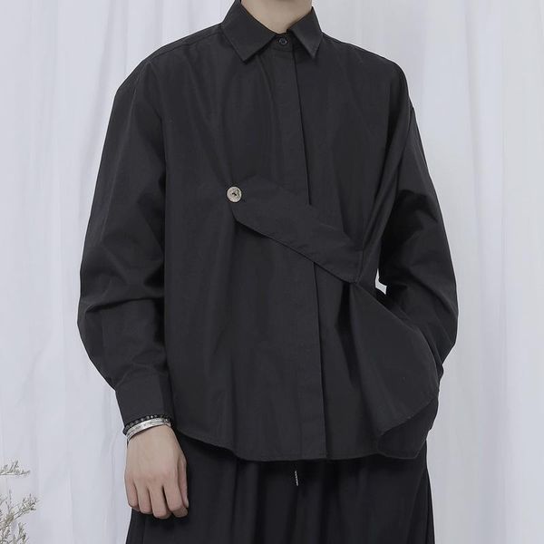 men's casual shirts long-sleeve shirt spring and autumn personality asymmetric oblique button design fashion trend loose oversized, White;black
men's casual shirts long-sleeve shirt spring and autumn personality asymmetric oblique button design fashion trend loose oversized, White;black